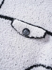 ROMWE MEN Street Life 男士休闲宽松针织开衫，单排扣，长袖，秋冬款 - 淺灰色 - 查看 7