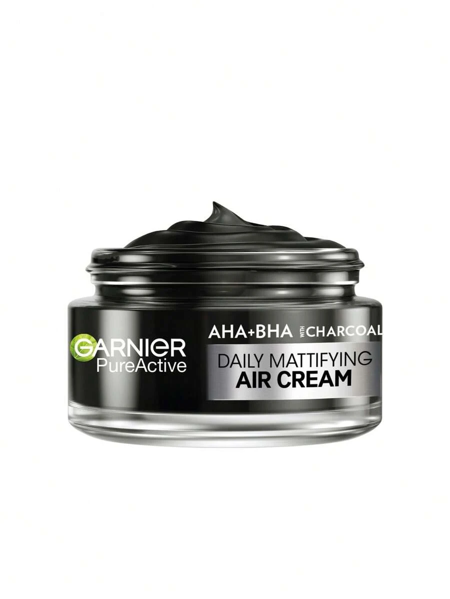 Garnier AHA+BHA Charcoal Daily Mattifying Air Cream​ 50 Ml - Black - View 1