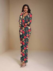 Glamance Vecteezy Damen Extra Langes Kleid, Elegantes Partykleid für Weihnachten, Winterliche Chic Modekollektio - Verschiedenfarbig - Übersicht 5