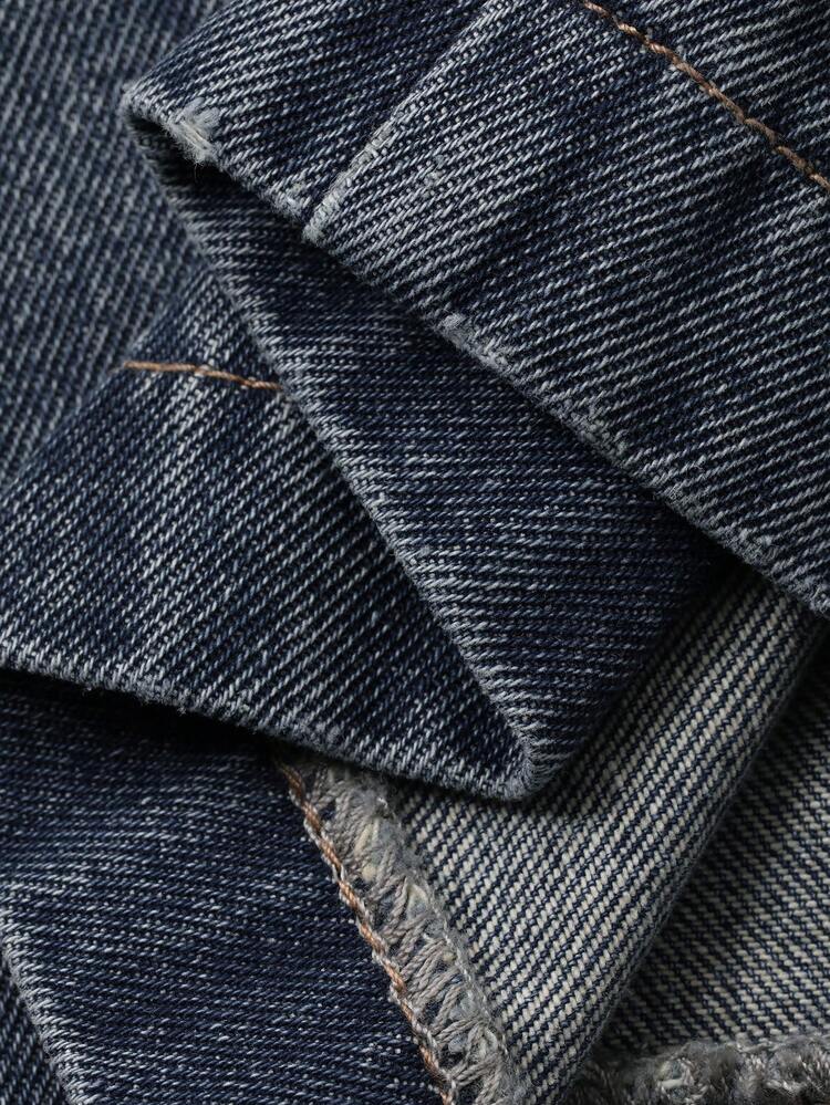 Women's Casual Washed Rhinestone Embellished Wide Leg Jeans, Autumn