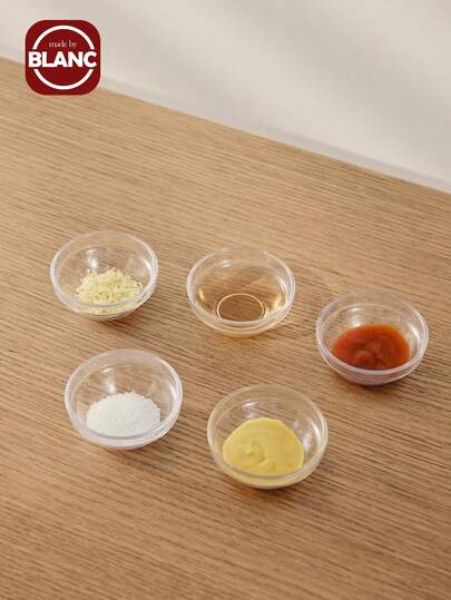 10 件透明塑料番茄酱辣椒酱碟蘸酱碗，适用于餐厅和厨房（非玻璃材质），学校用品