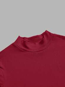 Modmama T-shirt col montant unicolore décontracté de maternité, automne/hiver