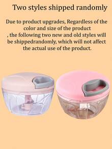 1pc Mini Garlic Grinder Onion Chopper, Manual Food Processing Vegetable Chopper, String Vegetable Chopper Onion Cutter For Ginger, Chili Peppers, Vegetables And Fruits