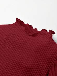 Cozy Pixies Cozy Cub 2pcs/Set Baby Ruffle Collar Long Sleeve Solid Color Top, Autumn/Winter