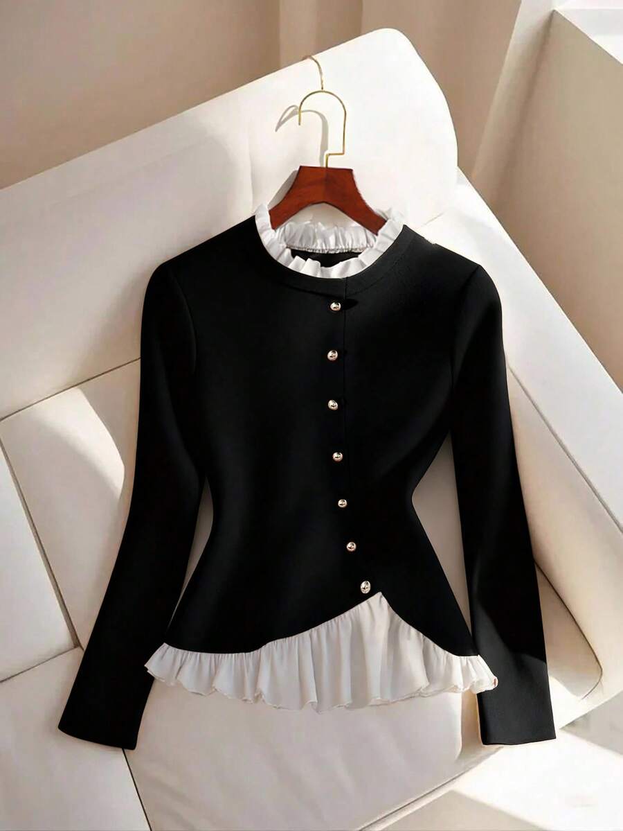 GlowEve Women's Classic Versatile Warm-Toned Long Sleeve T-Shirt, Autumn/Winter 2025 New Arrival