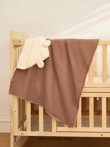 Cozy Pixies 1-Pack Of Thickened Multi-Functional Swaddle Blanket With Bear Ear Design, Can Be Used As A Baby Bath Towel; Soft And Skin-Friendly, Suitable For Bathroom And Stroller, Perfect Gift For Newborn Boys And Girls. - Multicolor - View 4