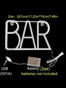 1 件 LED 酒吧/派对霓虹灯装饰灯，电池/USB 供电，适用于节日、派对、家居、商店、窗户、卧室装饰 - 彩色 - 查看 6