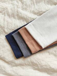 SHEIN 5 件套幼儿男童休闲纯色圆领长袖 T 恤，舒适百搭运动风格，适合日常穿着，春秋季 - 彩色 - 查看 6