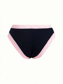 Bonmuse 5件套蝴蝶结系带性感心形低腰仙女风女士三角裤套装 - 彩色 - 查看 5