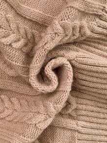 Rafferiza Women's Autumn Rhinestone Sequin Polo Sweater,Cable Knit Raglan Sleeve Pullover,Elegant Date Night Apricot Textured Metallic Sequin Top - Khaki - View 6