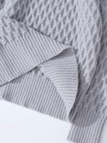 GlowEve Women's Casual Knit Sweater, Versatile Fashion For Autumn/Winter - Light Grey - View 7