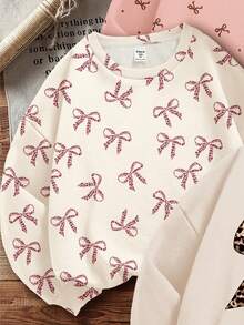 3pcs Sweatshirt Seri Pita Lucu untuk Anak Perempuan Remaja, Motif Leopard & Polka Dot Pink untuk Kembali ke Sekolah, Pullover Leher Bulat untuk Sekolah, Musim Gugur, Nyaman Lembut dan Hangat - MultiWarna - View 4