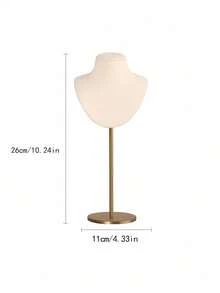 1 pièce Support de présentation de collier en métal, buste réglable, vitrine à bijoux, base en velours pour comptoir, décoration de magasin de détail moderne, ornement robuste pour exposition - Multicolore - Voir 9