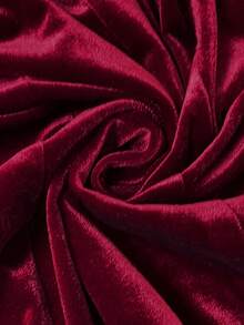 EMERY ROSE 女士纯色金属双排扣长袖休闲外套，秋季 - 酒紅色 - 查看 7