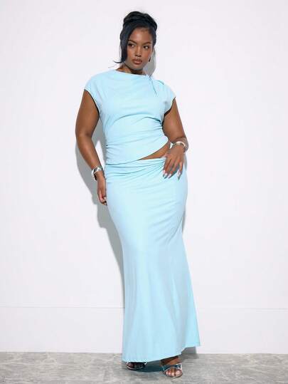 MUSERA 加大码扭腰鱼尾长裙，适合外出、夜店、日常、派对等各种场合，性感又可爱，是夏季的理想之选。