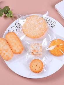 100Pcs Cookie Packaging Bags, Self-Sealing Transparent Plastic Bags For Baking,100pcs School Supplies Food Bag Food Box Suitable For Candy Chocolate Cookies Etc. Back To School