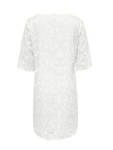 EMERY ROSE 时尚性感休闲女式花卉印花半袖连衣裙 - 白色 - 查看 2