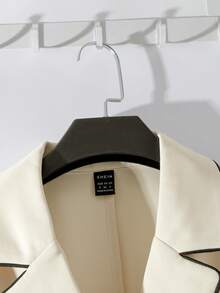 GlowEve 女士杏色束腰西装外套+网纱长裙优雅时尚套装