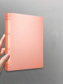 1PC A4 Size Clear PP File Folder 4 Ring D Ring Binder 2 Hole Punched Waterproof Document Organizer For School College Office Work Business Report Thesis Project Planning Meeting Supplies Stationery Organization - 彩色 - 查看 11