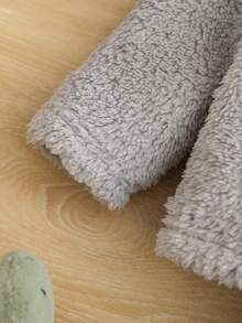 Baby BoyAutumn/Winter Reversible Fleece Pajama Set, Cute Cartoon Dinosaur Embroidery Casual Long Sleeve Top And Pants Loungewear - Blue - View 4