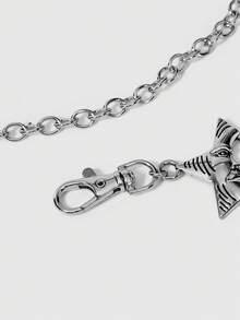ROMWE Goth Vintage Pentagram & Moon Waist Chain - Silver - View 3