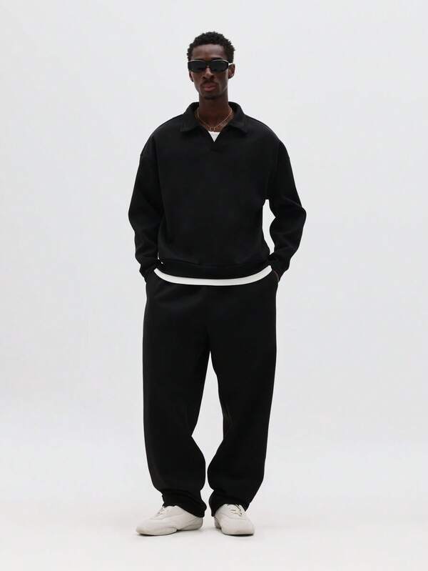 SUMWON Matching Polo Sweatpants Co Ord Set For Casual Weekend Comfort Loungewear