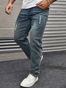 Manfinity Homme Men's Casual Distressed Jeans