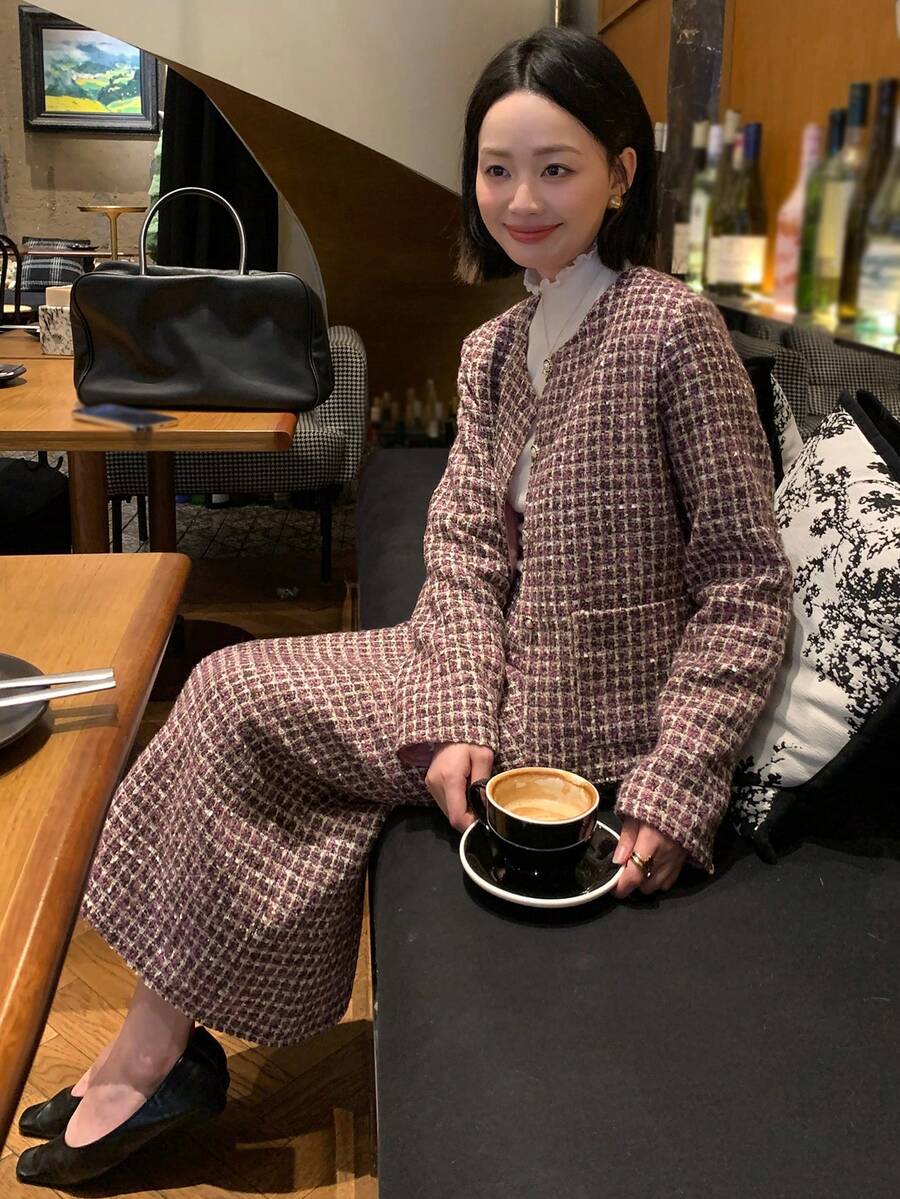 DAZY Women's Elegant Commuter Chic Jacket And Skirt 2 Pieces Set