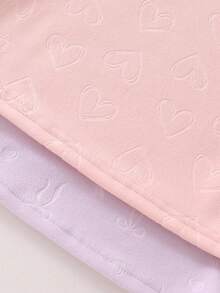 4件套女童丝绒提花甜美粉紫色长裤长袖家居服套装，秋冬款 - 彩色 - 查看 6