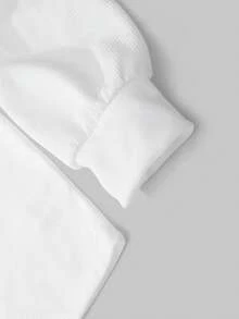 ROMWE MEN Goth 男士天使印花长袖T恤，休闲装 - 白色 - 查看 5