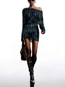 LYSMO 2025 新款简约秋季女式性感荷叶边挂脖垂坠领时尚黑色迷你连衣裙，返校节，返校节，2000 年代风格，Y2K 女装，街头派对服装，万圣节服装，女士派对礼服 - 黑色 - 查看 6