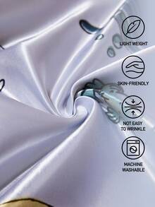 HARRY POTTER X SHEIN 2 Pcs Pattern Pillowcase Set, Two Color Options, Sateen Fabric, Soft & Smooth,Back To School