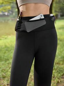 In My Nature Quần legging dã ngoại đa năng màu trơn tiện dụng - màu đen - Xem 2