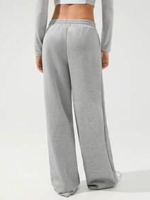 Fluxe بنطلون رياضي نسائي فضفاض بخصر مربوط وجيوب، ساق واسعة