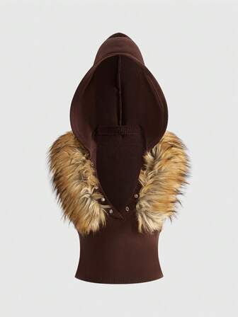 Hippie Y2K Distressed Hooded Fuzzy Knit Sweater, Versatile