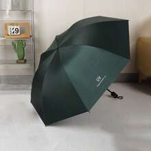 1把手动折叠防紫外线伞，8片全天候伞面，防晒遮阳伞，纯色商务三折伞，黑色涂层防紫外线伞，防水伞，旅行伞，设计优雅，防水性能强，适合雨天使用，礼品伞，返校用品 - 彩色 - 查看 10