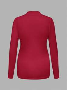 Modmama T-shirt col montant unicolore décontracté de maternité, automne/hiver