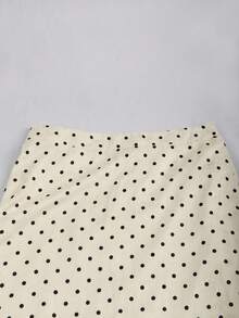 Franclia Plus Size Satin Jacquard Fish Tail Skirt, Autumn/Winter - Apricot - View 4