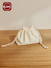 Madebyblanc Bolsa de gran capacidad con compartimento interior de lona de unicolor, suministros escolares, regalos para maestros, accesorios de regreso a la escuela para maestros - Beis - Ver 1