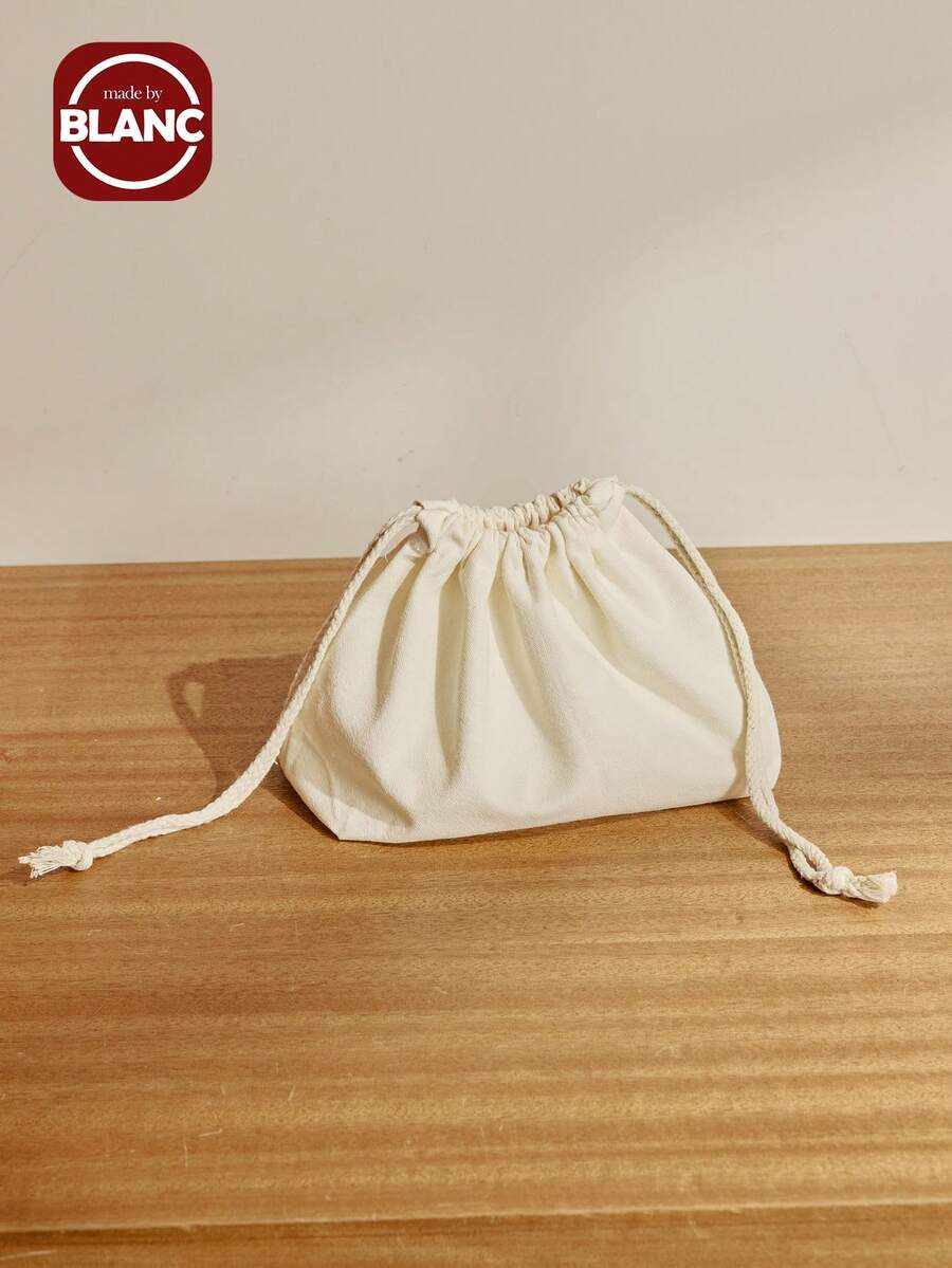 Madebyblanc Bolsa de gran capacidad con compartimento interior de lona de unicolor, suministros escolares, regalos para maestros, accesorios de regreso a la escuela para maestros - Beis - Ver 1