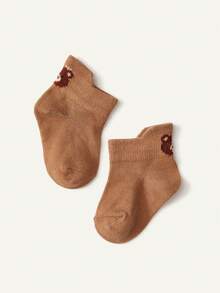 Cozy Pixies 5 đôi tất trẻ em hoạt hình màu trơn, tất ống dài đến bắp chân, kiểu dáng rộng rãi, không bó sát, thích hợp cho mùa xuân và mùa thu. - Nhiều màu - Xem 13