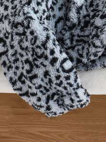 1 件女童拉链羊毛运动衫，立领半拉链套头衫长袖休闲，秋冬 - 灰色 - 查看 3