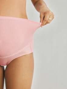 Moonlight&Mama 3pcs High Waist Maternity Briefs,Pink,Summer,Simply Iconic Supportive Comfortable Skin-Friendly Fashionable Chic Pregnant Women Postpartum Panties - Multicolor - View 6