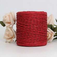 1Roll 120g Natural Raffia Straw Yarn Raffia Paper Knitting Material Cushion Baskets Hat HandBag Colrful DIY Crochet Supplies - Multicolor - View 24