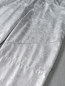 Manfinity Denimwave 男士街头派对休闲宽松直筒裤 - 銀色 - 查看 8