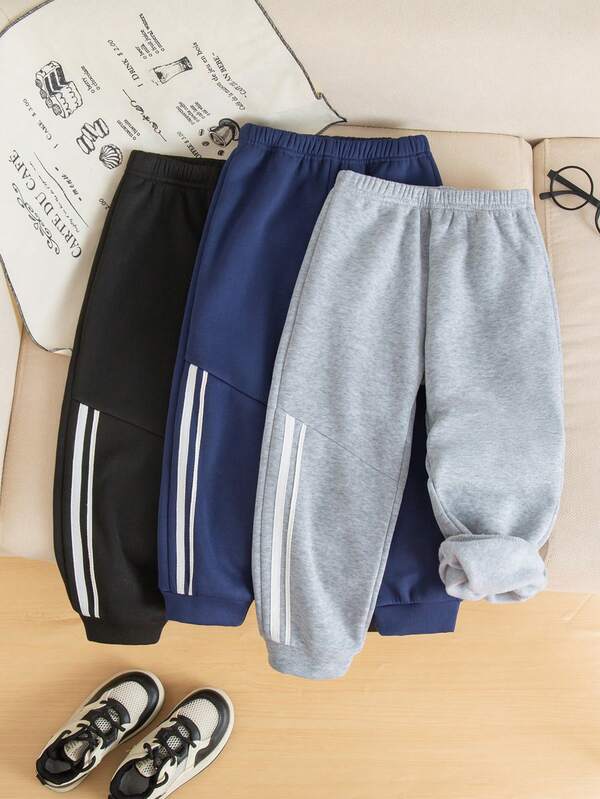 Genkimix Kids 3-Piece Combination Casual And Sports Pants For Little Boys, Comfortable For Autumn And Winter Casual Wear