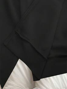 INAWLY Women's Casual Skull Print Zip-Up Drawstring Hooded Sweatshirt, Autumn - Black - View 6