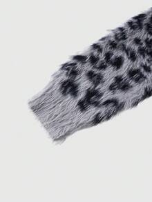 ROMWE MEN Street Life Men's Leopard Print Long Sleeve Single-Breasted  Knit Cardigan, Autumn/Winter - Grey - View 3