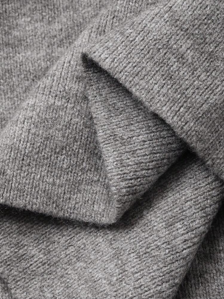 Women's Elegant Commuter Criss-Cross Wrap Sweater & Knit Pants 2 Pieces Set