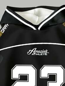 2pcs/Set Teen Girl Sports, Street, Back To School, Casual, College, Basketball Style Black Minimalist Numeric 23 Print Hoodie Sweatshirt And Leggings, Fashion Athleisure, Collegiate, Street Style, Contrast Color, Comfortable Long Sleeve, Suitable For Autumn/Winter Baseball Clothes Teen Set 2 Piece Set Biker Set 23 Print Clothes